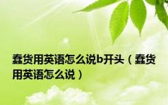 蠢货用英语怎么说b开头（蠢货用英语怎么说）