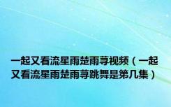 一起又看流星雨楚雨荨视频（一起又看流星雨楚雨荨跳舞是第几集）