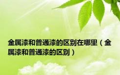 金属漆和普通漆的区别在哪里（金属漆和普通漆的区别）
