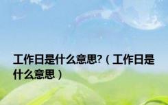 工作日是什么意思?（工作日是什么意思）