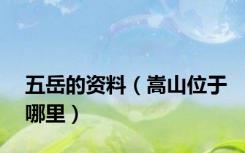 五岳的资料（嵩山位于哪里）