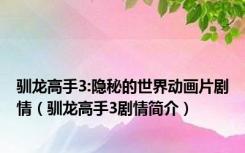 驯龙高手3:隐秘的世界动画片剧情（驯龙高手3剧情简介）