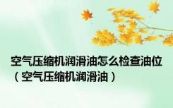空气压缩机润滑油怎么检查油位（空气压缩机润滑油）
