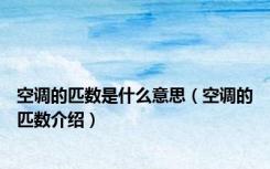 空调的匹数是什么意思（空调的匹数介绍）