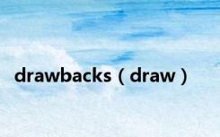 drawbacks（draw）