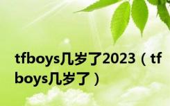 tfboys几岁了2023（tfboys几岁了）