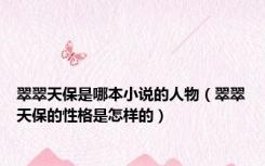 翠翠天保是哪本小说的人物（翠翠天保的性格是怎样的）