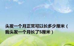 头发一个月正常可以长多少厘米（我头发一个月长了5厘米）