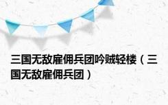 三国无敌雇佣兵团吟贼轻楼（三国无敌雇佣兵团）