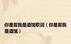 你是雾我是酒馆歌词（你是雾我是酒馆）