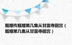甄嬛传甄嬛第几集从甘露寺回宫（甄嬛第几集从甘露寺回宫）
