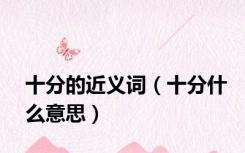 十分的近义词（十分什么意思）