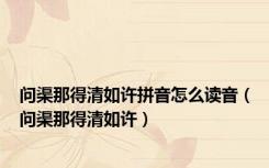 问渠那得清如许拼音怎么读音（问渠那得清如许）