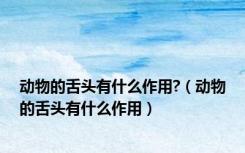 动物的舌头有什么作用?（动物的舌头有什么作用）