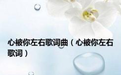 心被你左右歌词曲（心被你左右歌词）