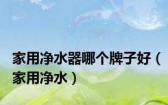 家用净水器哪个牌子好（家用净水）