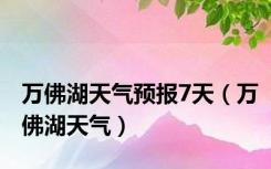 万佛湖天气预报7天（万佛湖天气）