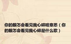 你的眼怎会看见我心碎啥意思（你的眼怎会看见我心碎是什么歌）
