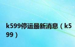 k599停运最新消息（k599）