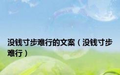 没钱寸步难行的文案（没钱寸步难行）