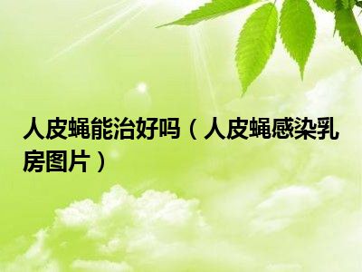 人皮蝇能治好吗（人皮蝇感染乳房图片）