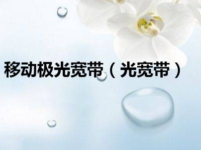 移动极光宽带（光宽带）