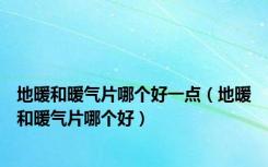 地暖和暖气片哪个好一点（地暖和暖气片哪个好）