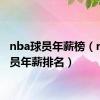 nba球员年薪榜（nba球员年薪排名）