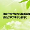 键盘打不了字怎么回事变快捷键（键盘打不了字怎么回事）