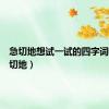 急切地想试一试的四字词语（急切地）