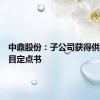 中鼎股份：子公司获得供应商项目定点书