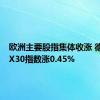 欧洲主要股指集体收涨 德国DAX30指数涨0.45%