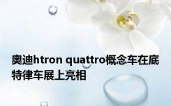 奥迪htron quattro概念车在底特律车展上亮相