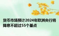货币市场预计2024年欧洲央行将降息不超过55个基点