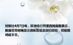 财联社6月7日电，欧洲央行管委西姆库斯表示，数据非常明确显示通胀放缓及回归目标，但前路崎岖不平。