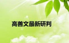 高善文最新研判