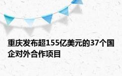 重庆发布超155亿美元的37个国企对外合作项目