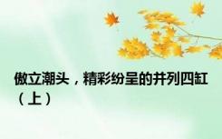 傲立潮头，精彩纷呈的并列四缸（上）