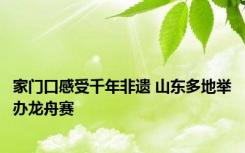 家门口感受千年非遗 山东多地举办龙舟赛
