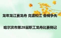龙年龙江赛龙舟 竞渡松江 奋楫争先 | 哈尔滨市第28届职工龙舟比赛侧记