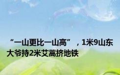“一山更比一山高”，1米9山东大爷持2米艾蒿挤地铁