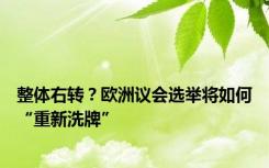 整体右转？欧洲议会选举将如何“重新洗牌”