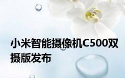 小米智能摄像机C500双摄版发布
