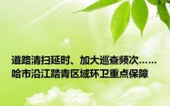 道路清扫延时、加大巡查频次……哈市沿江踏青区域环卫重点保障