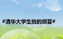 #清华大学生拍的胡夏#