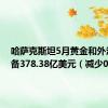 哈萨克斯坦5月黄金和外汇净储备378.38亿美元（减少0.2%）