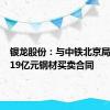 银龙股份：与中铁北京局签订1.19亿元钢材买卖合同