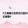 #工商银行北京分行副行长应维云被查#