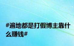 #遍地都是打假博主靠什么赚钱#