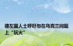 德左翼人士呼吁勿在乌克兰问题上“玩火”